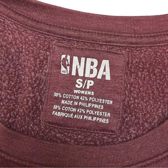 Cleveland Cavaliers NBA Basketball Sweatshirt Sweater Burgundy Maroon Size Small - Picture 4 of 5